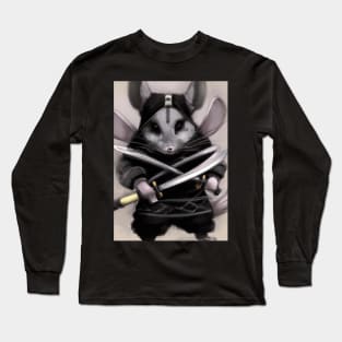 Chinchilla in a ninja costume Long Sleeve T-Shirt